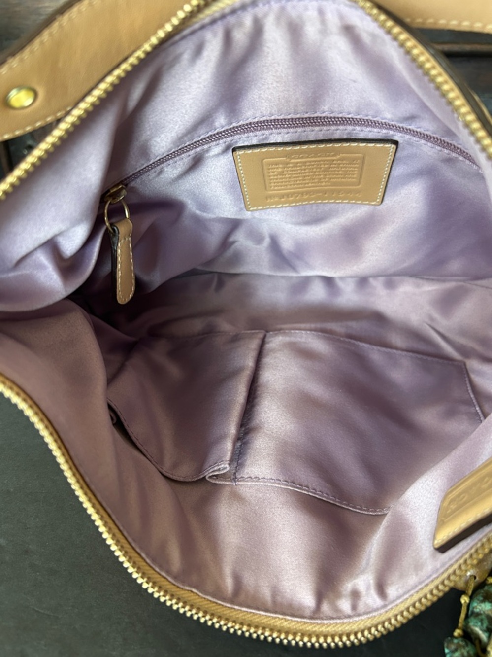 Y2K Vintage COACH Beige Hampton Soho Baguette Hobo Shoulder Bag - Picture 13 of 16